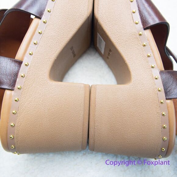 New! FitFlop women's Pilar Back-Strap Leather Clogs in‎ Brown, size 8 - Picture 11 of 16